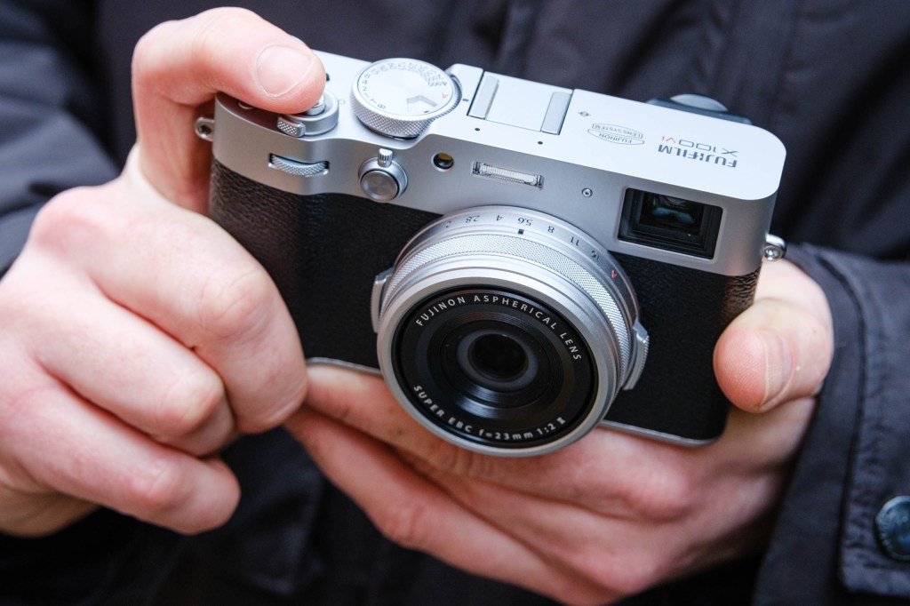 Fujifilm X100VI in hand. Photo Andy Westlake
