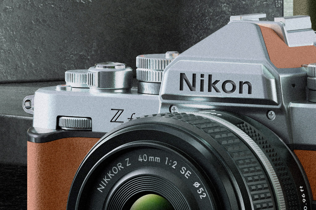 Close-up of the Nikon Zf silver. Image: Nikon