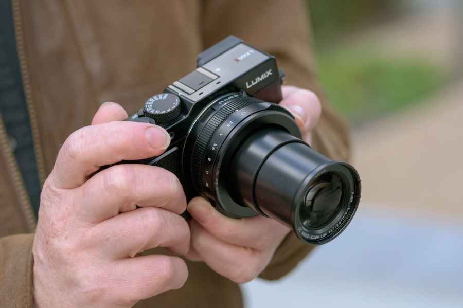 Lumix LX100 II in hand
